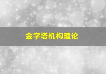 金字塔机构理论