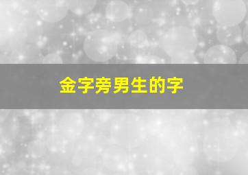 金字旁男生的字