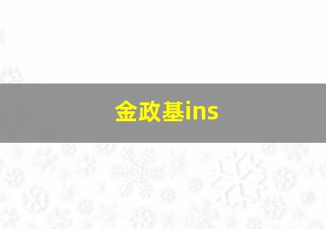 金政基ins