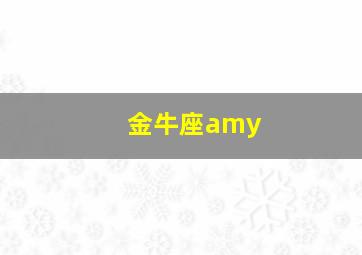 金牛座amy