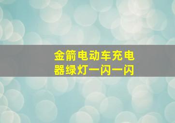 金箭电动车充电器绿灯一闪一闪