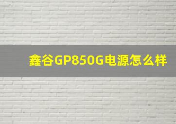 鑫谷GP850G电源怎么样