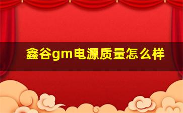 鑫谷gm电源质量怎么样