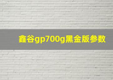 鑫谷gp700g黑金版参数