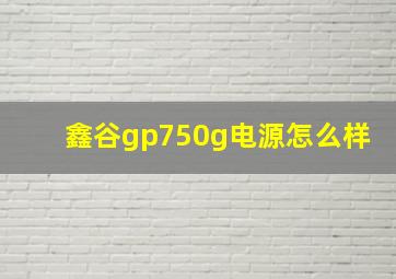 鑫谷gp750g电源怎么样