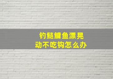 钓鲢鳙鱼漂晃动不吃钩怎么办