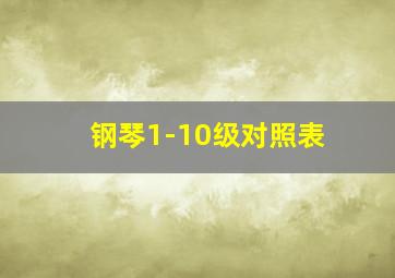 钢琴1-10级对照表