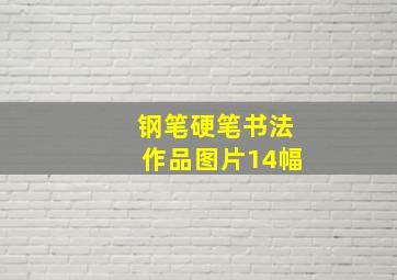 钢笔硬笔书法作品图片14幅