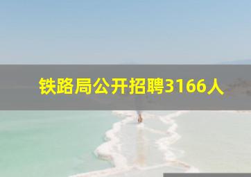 铁路局公开招聘3166人