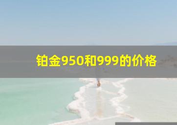 铂金950和999的价格