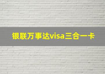 银联万事达visa三合一卡