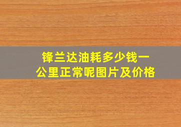 锋兰达油耗多少钱一公里正常呢图片及价格