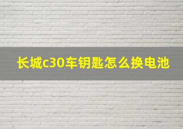 长城c30车钥匙怎么换电池