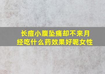 长痘小腹坠痛却不来月经吃什么药效果好呢女性