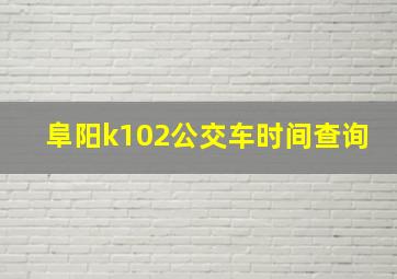 阜阳k102公交车时间查询