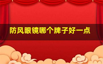 防风眼镜哪个牌子好一点