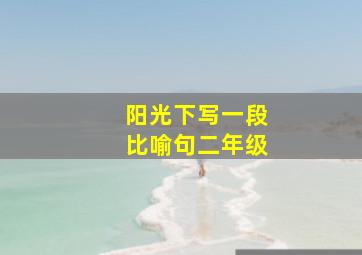 阳光下写一段比喻句二年级