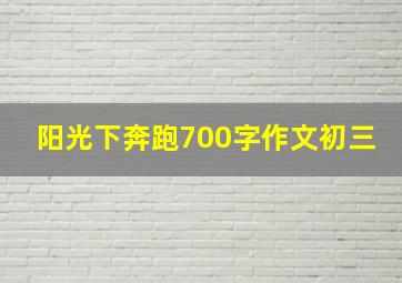 阳光下奔跑700字作文初三