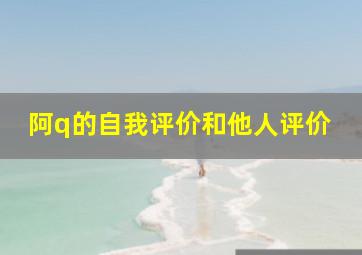 阿q的自我评价和他人评价