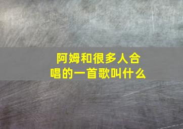 阿姆和很多人合唱的一首歌叫什么