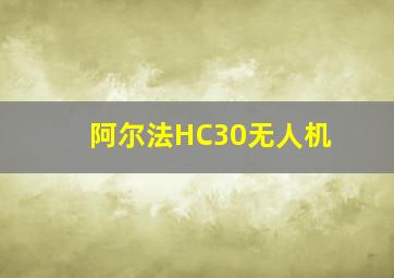 阿尔法HC30无人机