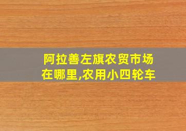 阿拉善左旗农贸市场在哪里,农用小四轮车