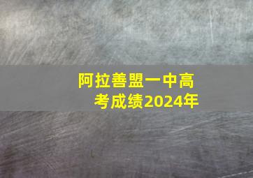 阿拉善盟一中高考成绩2024年