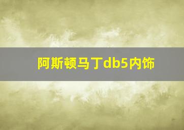 阿斯顿马丁db5内饰