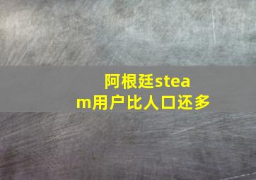 阿根廷steam用户比人口还多