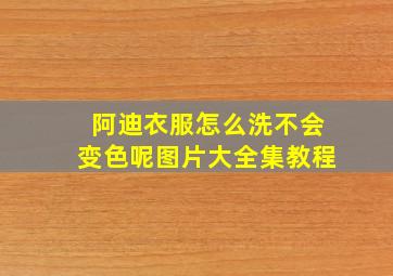 阿迪衣服怎么洗不会变色呢图片大全集教程