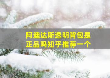 阿迪达斯透明背包是正品吗知乎推荐一个