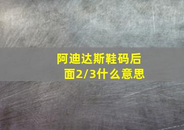 阿迪达斯鞋码后面2/3什么意思