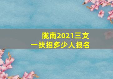 陇南2021三支一扶招多少人报名