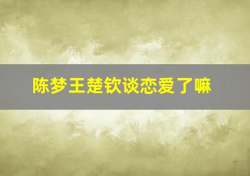 陈梦王楚钦谈恋爱了嘛