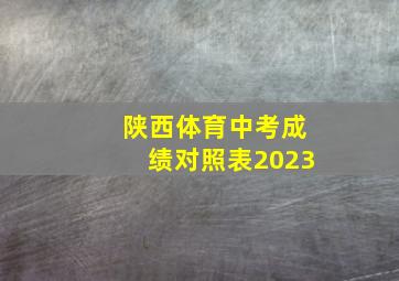 陕西体育中考成绩对照表2023