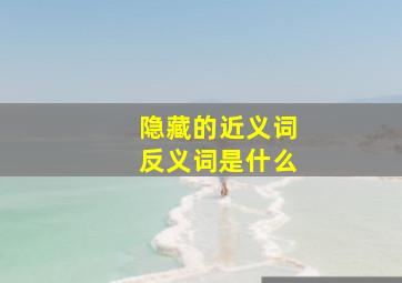 隐藏的近义词反义词是什么