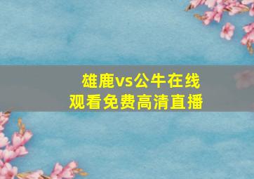 雄鹿vs公牛在线观看免费高清直播