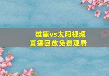 雄鹿vs太阳视频直播回放免费观看