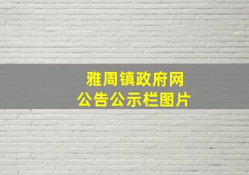 雅周镇政府网公告公示栏图片