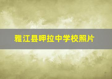 雅江县呷拉中学校照片