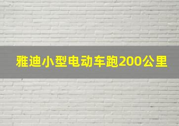 雅迪小型电动车跑200公里