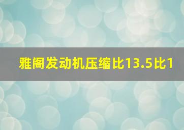 雅阁发动机压缩比13.5比1