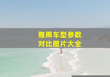 雅阁车型参数对比图片大全