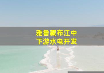 雅鲁藏布江中下游水电开发