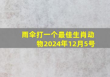 雨伞打一个最佳生肖动物2024年12月5号