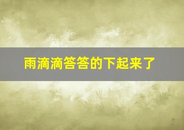 雨滴滴答答的下起来了