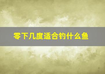 零下几度适合钓什么鱼