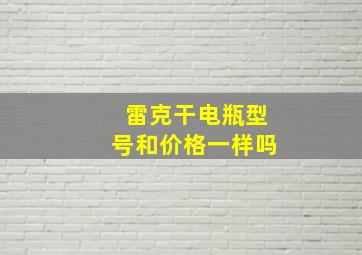 雷克干电瓶型号和价格一样吗