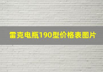 雷克电瓶190型价格表图片