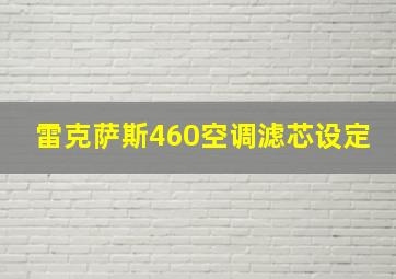 雷克萨斯460空调滤芯设定